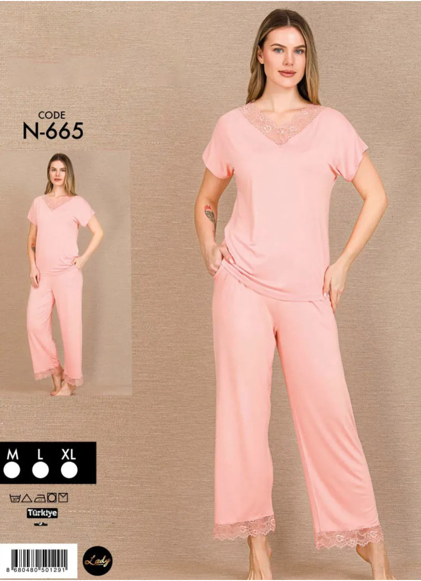 Женский Комплект с Брюками (M+L+XL) Lady N-665 Lady Ksa N-665 — оптовая поставка из Турции