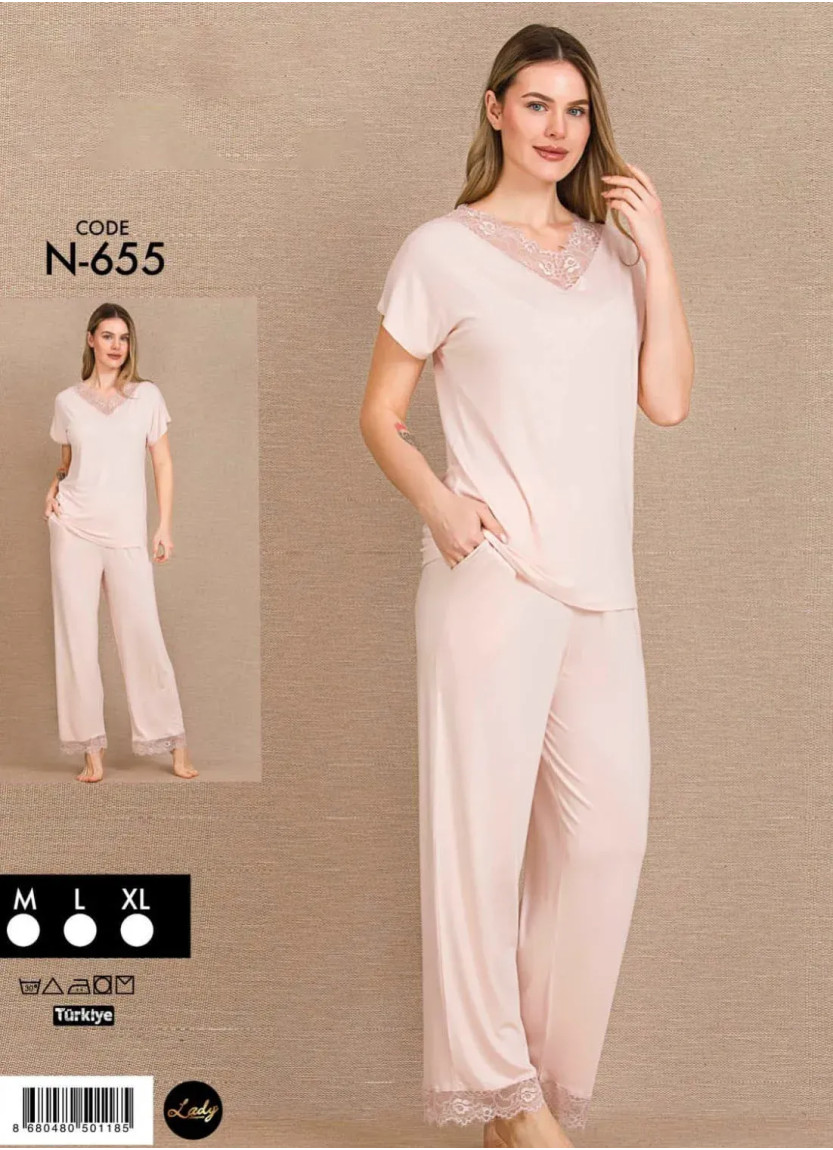 Lady Ksa N-655 Pants Homewear Set (M+L+XL) — wholesale from Turkey