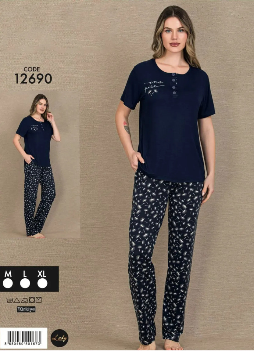 Lady Ksa 12690 Pants Homewear Set (M+L+XL) — factory-direct from Turkey