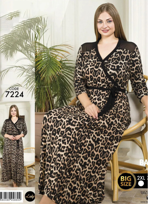 Lady 7224 Nightdress (2XL+3XL+4XL) — Turkish factory wholesale