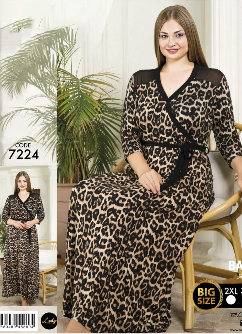 Lady 7224 Nightdress (2XL+3XL+4XL) — Turkish factory wholesale