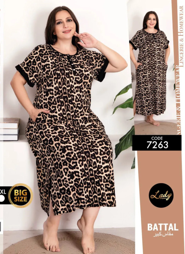 Lady 7263 Nightdress (2XL+3XL+4XL) — Istanbul wholesale supplier