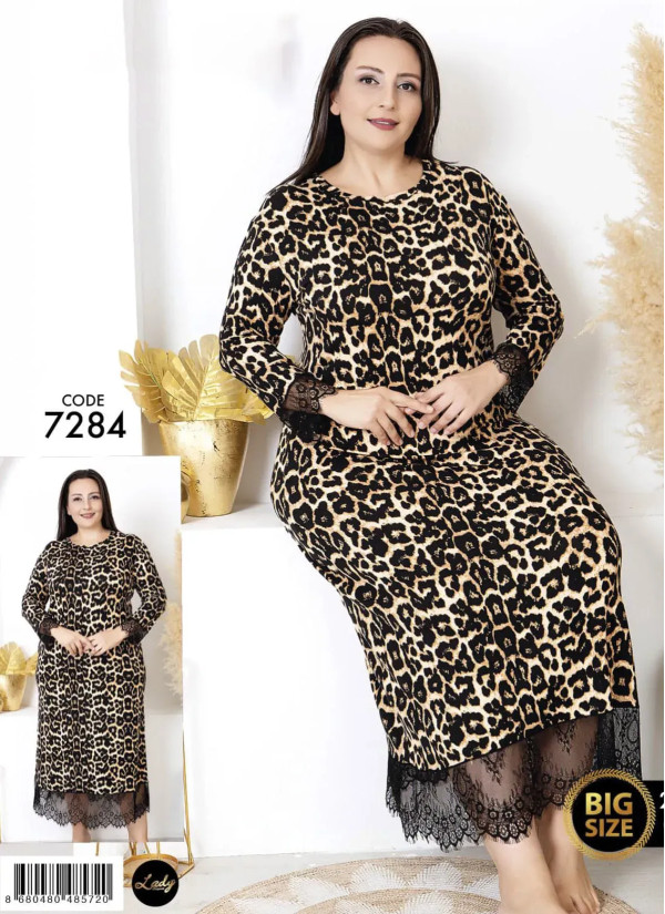 Lady 7284 Nightdress (2XL+3XL+4XL) — Turkey wholesale collection