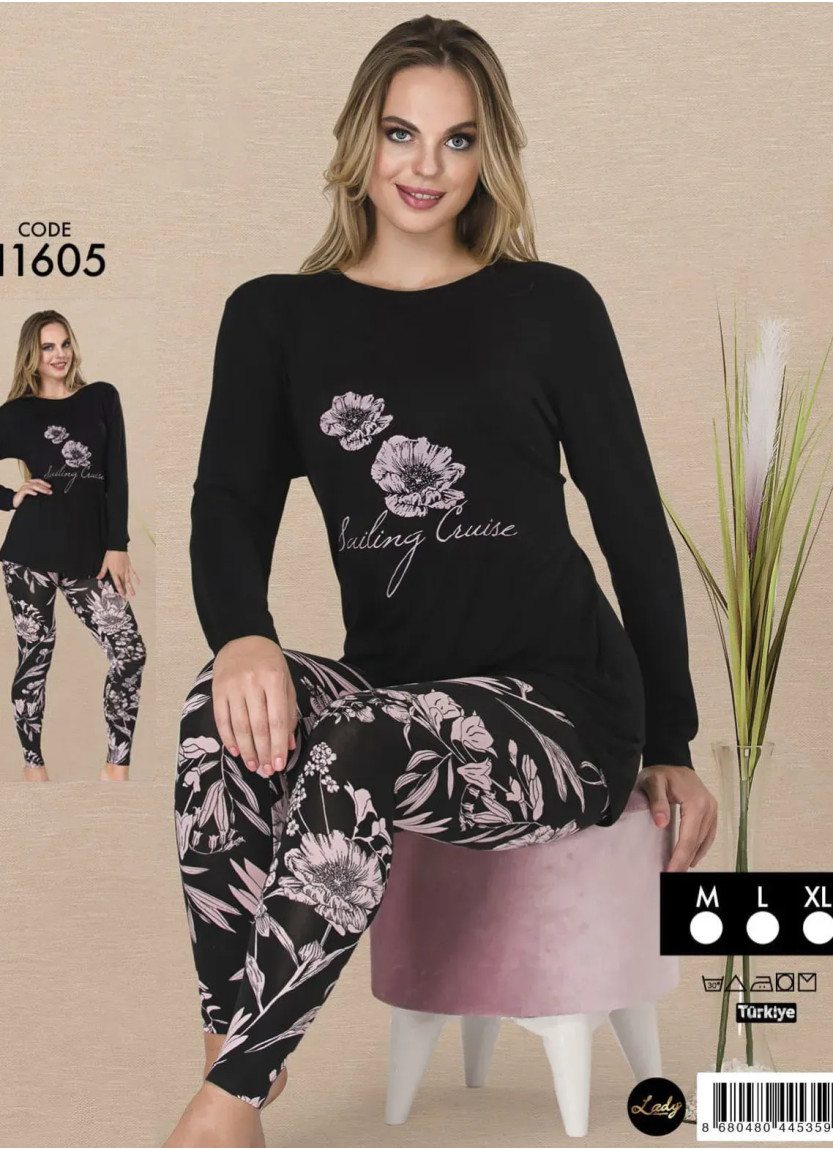 Lady 11605 Pants Homewear Set (M+L+XL) — Turkey wholesale collection