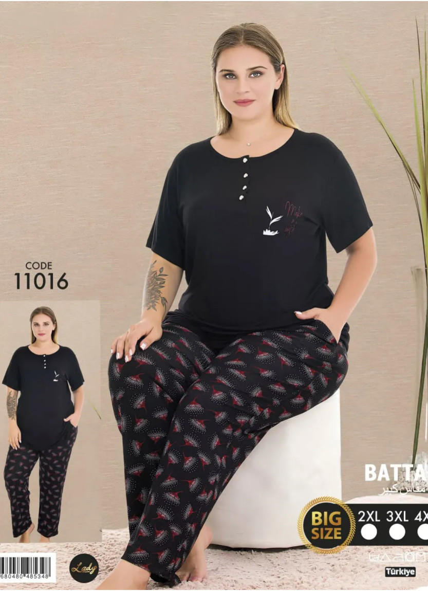 Lady BTL Ksa 11016 Pants Homewear Set (2XL+3XL+4XL) — wholesale for boutiques