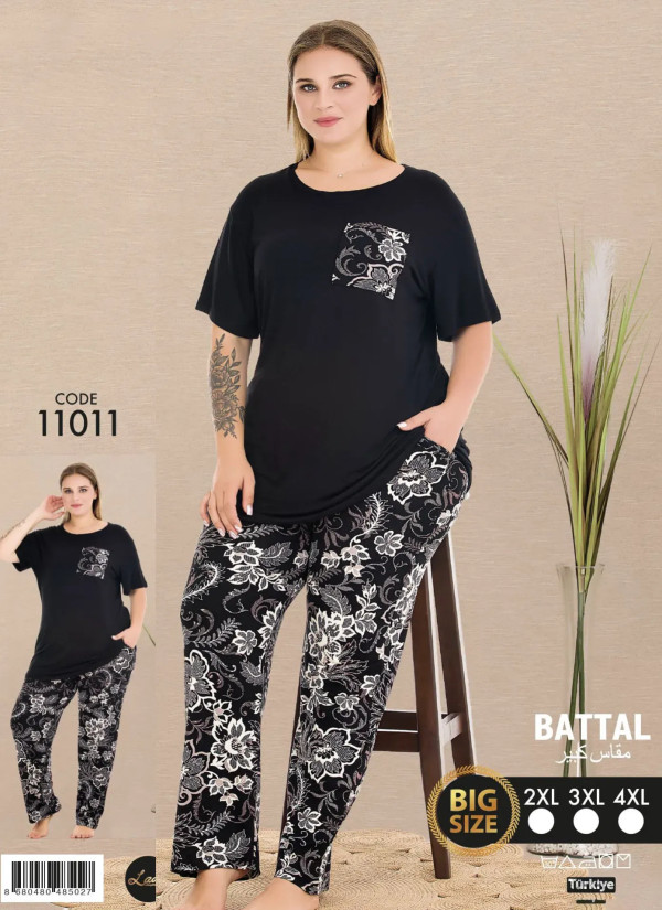 Lady BTL Ksa 11011 Pants Homewear Set (2XL+3XL+4XL) — Turkey wholesale collection