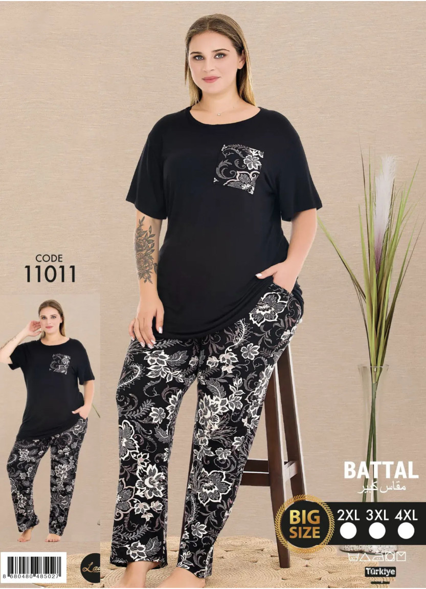 Lady BTL Ksa 11011 Pants Homewear Set (2XL+3XL+4XL) — Turkey wholesale collection