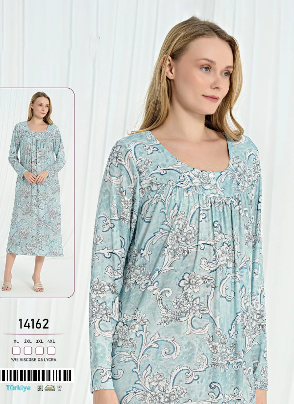 Caroline 14162 Viscose Nightdress (XL+2XL+3XL+4XL) — wholesale for boutiques