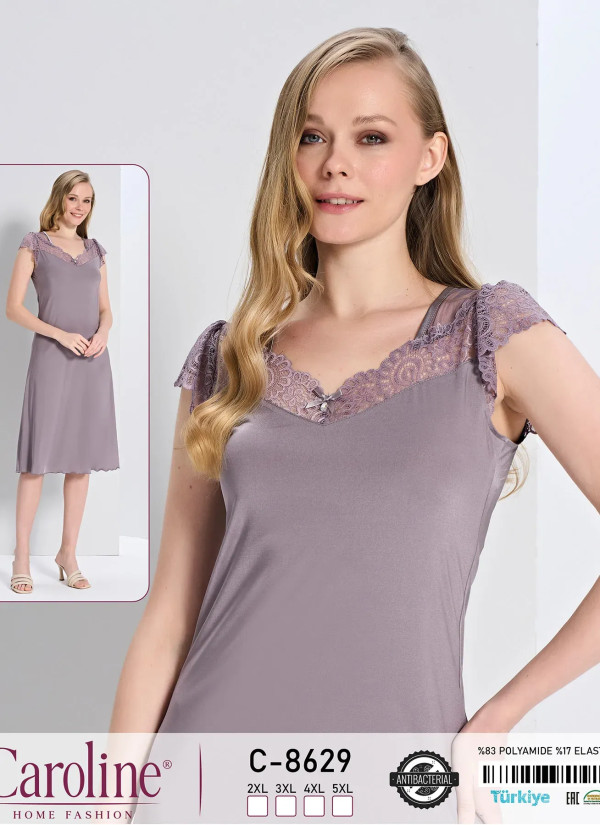 Caroline C-8629 Nightdress (2XL+3XL+4XL+5XL) — Istanbul wholesale supplier