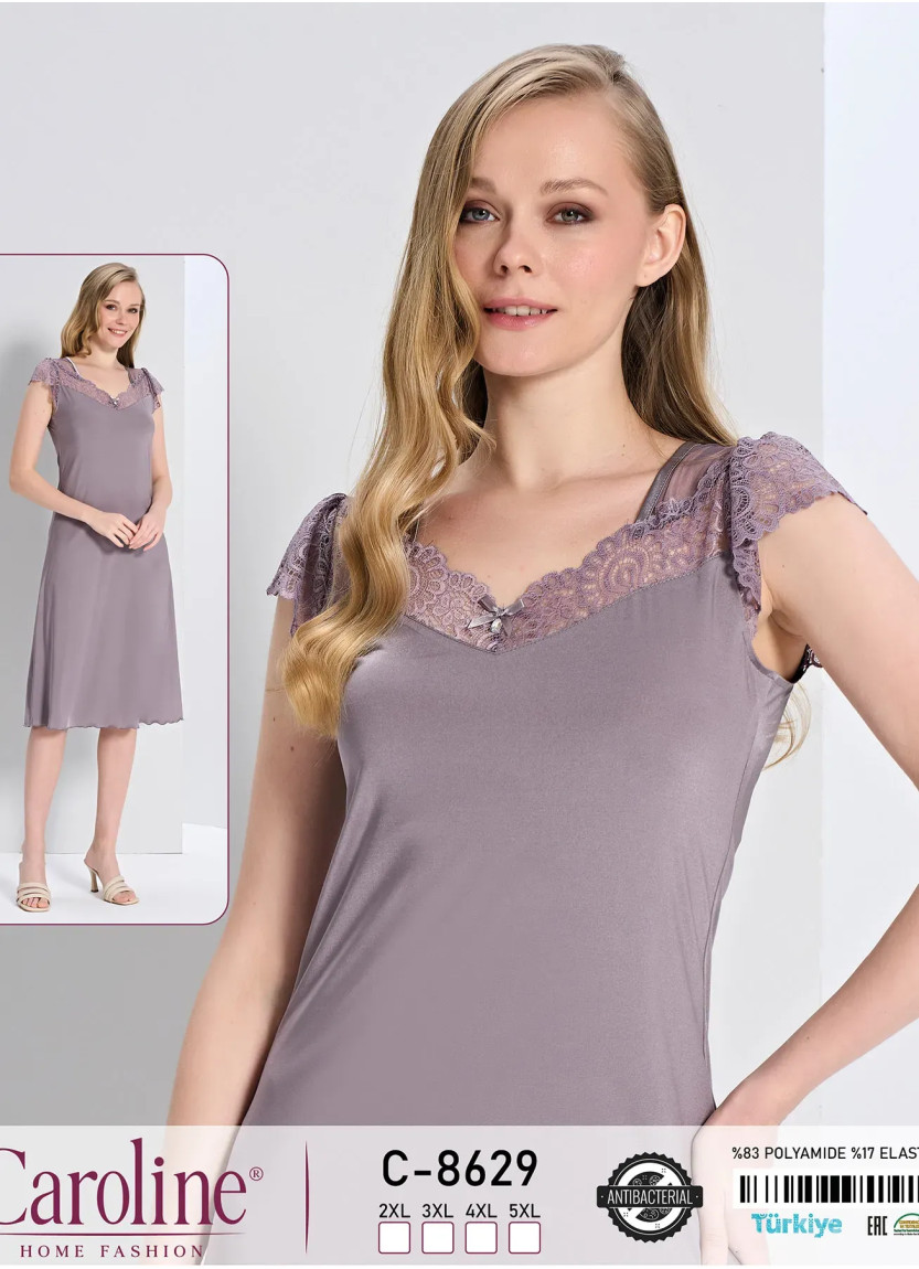 Ночная Сорочка NIGHTGOWNS (2XL+3XL+4XL+5XL) Caroline C-8629 — купить оптом со Стамбула