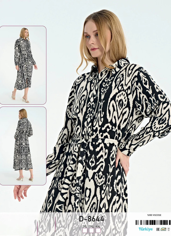 Caroline D-8644 Viscose Dress (2XL+3XL+4XL) — wholesale for boutiques