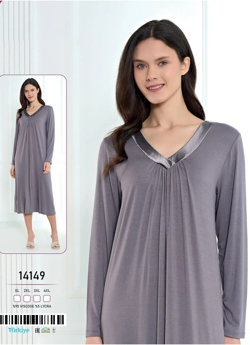 Caroline 14149 Viscose Nightdress (XL+2XL+3XL+4XL) — Turkey wholesale collection