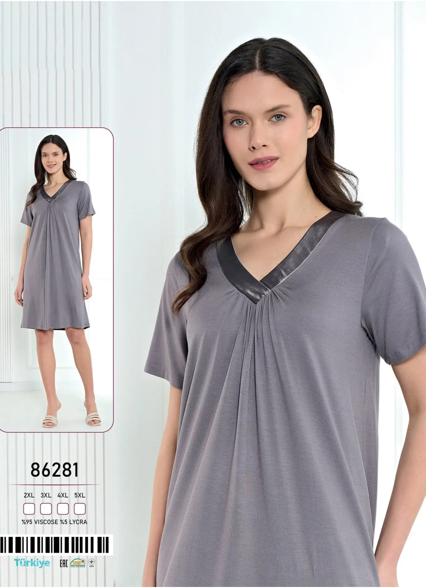 Ночная Сорочка Вискоза (2XL+3XL+4XL+5XL) Caroline 86281 — прямые поставки из Турции
