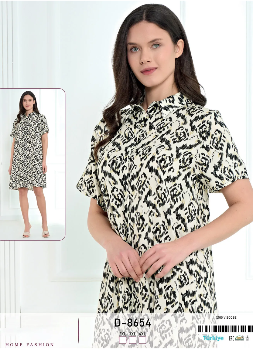 Caroline D-8654 Viscose Tunic (2XL+3XL+4XL) — Turkish factory wholesale