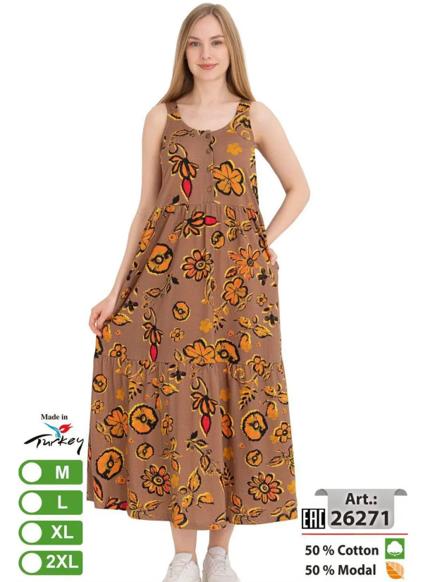 intensive 26271 Modal Dress (M+L+XL+2XL) — Turkish factory wholesale