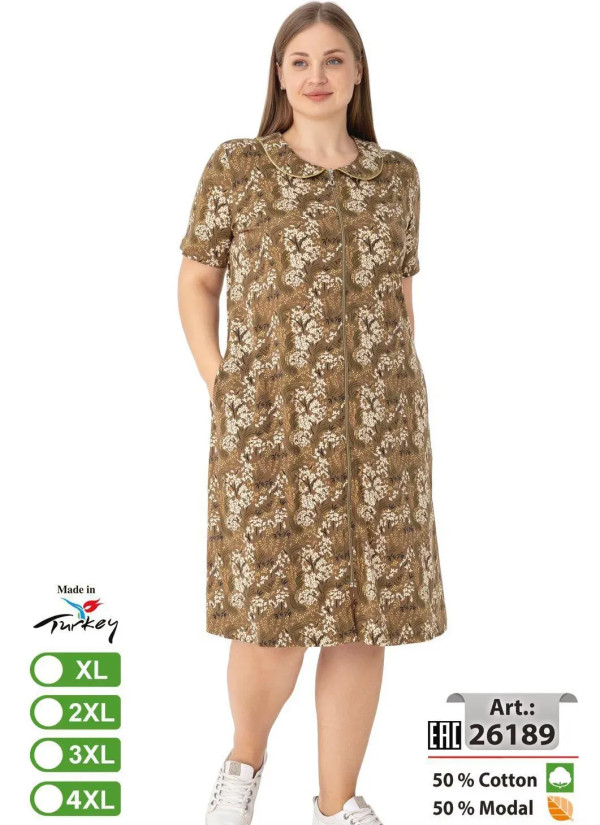 intensive 26189 Modal Women's Robe (XL+2XL+3XL+4XL) — Turkey wholesale collection