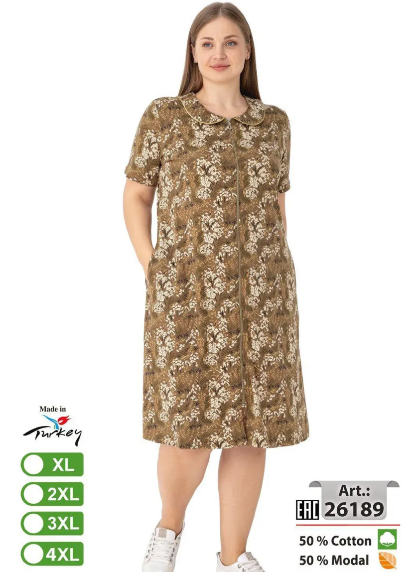 intensive 26189 Modal Women's Robe (XL+2XL+3XL+4XL) — Turkey wholesale collection