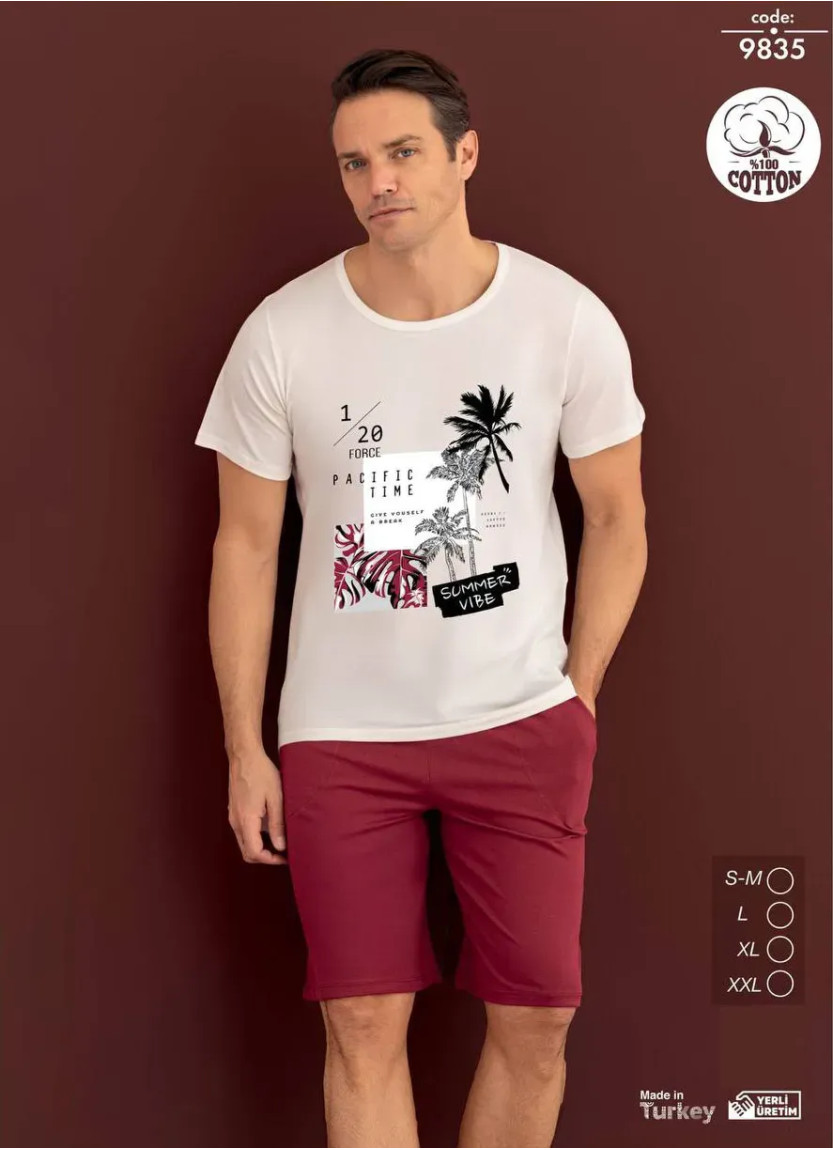 Мужской Комплект с Шортами из Хлопка (SM+L+XL+2XL) Seamlife 9835 — прямые поставки из Турции