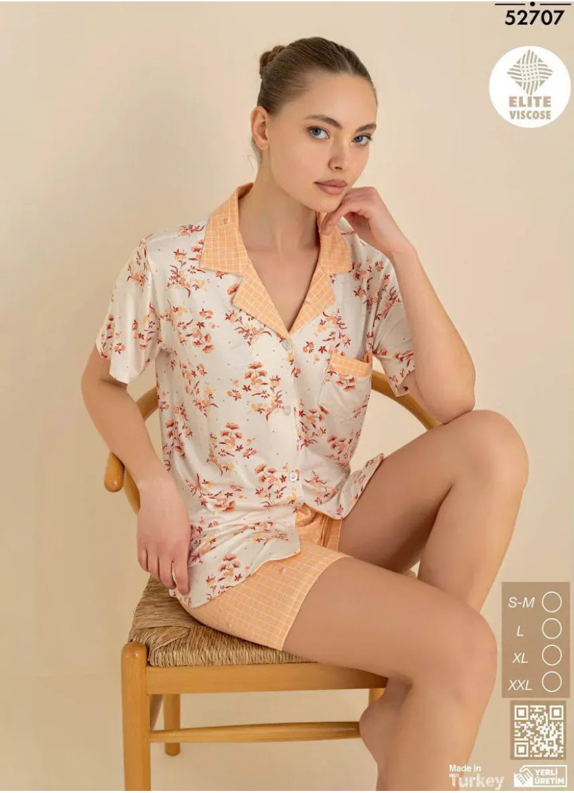 Cagri 52707 Viscose Women's Pajama Set (SM+L+XL+XXL) — Turkish factory wholesale