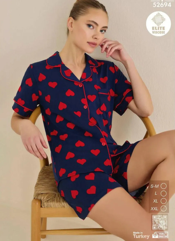Cagri 52694 Viscose Women's Pajama Set (SM+L+XL+XXL) — Istanbul wholesale supplier