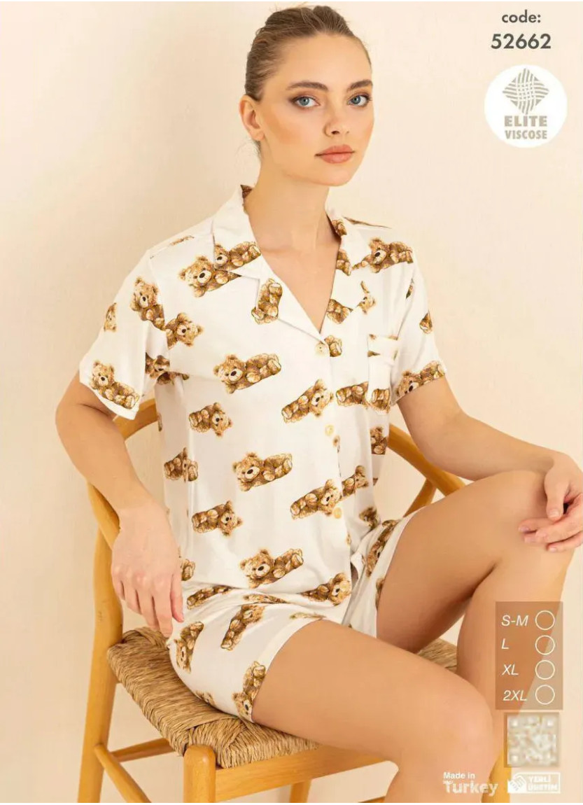 Cagri 52662 Viscose Women's Pajama Set (SM+L+XL+XXL) — Turkey wholesale collection