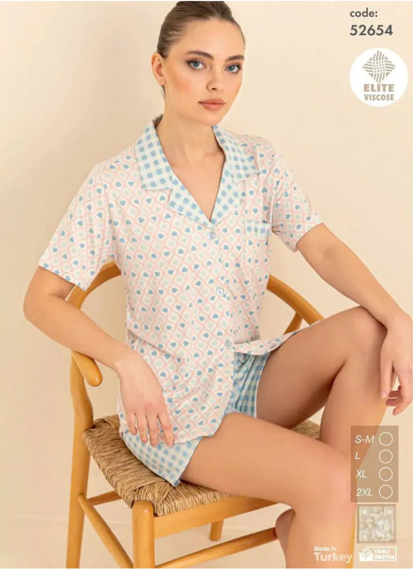Cagri 52654 Viscose Women's Pajama Set (SM+L+XL+XXL) — Istanbul wholesale supplier