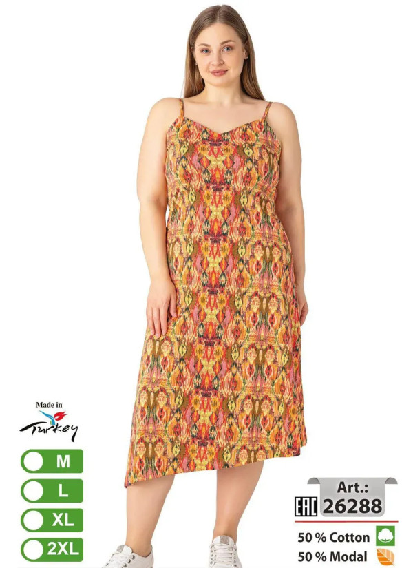 intensive 26288 Оптом Турция Фабрика Платье Cotton-MODAL (M+L+XL+2XL) intensive 26288 Купить Оптом с Турции