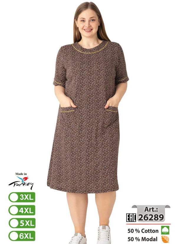 intensive 26289 Modal Dress (3XL+4XL+5XL+6XL) — Istanbul wholesale supplier