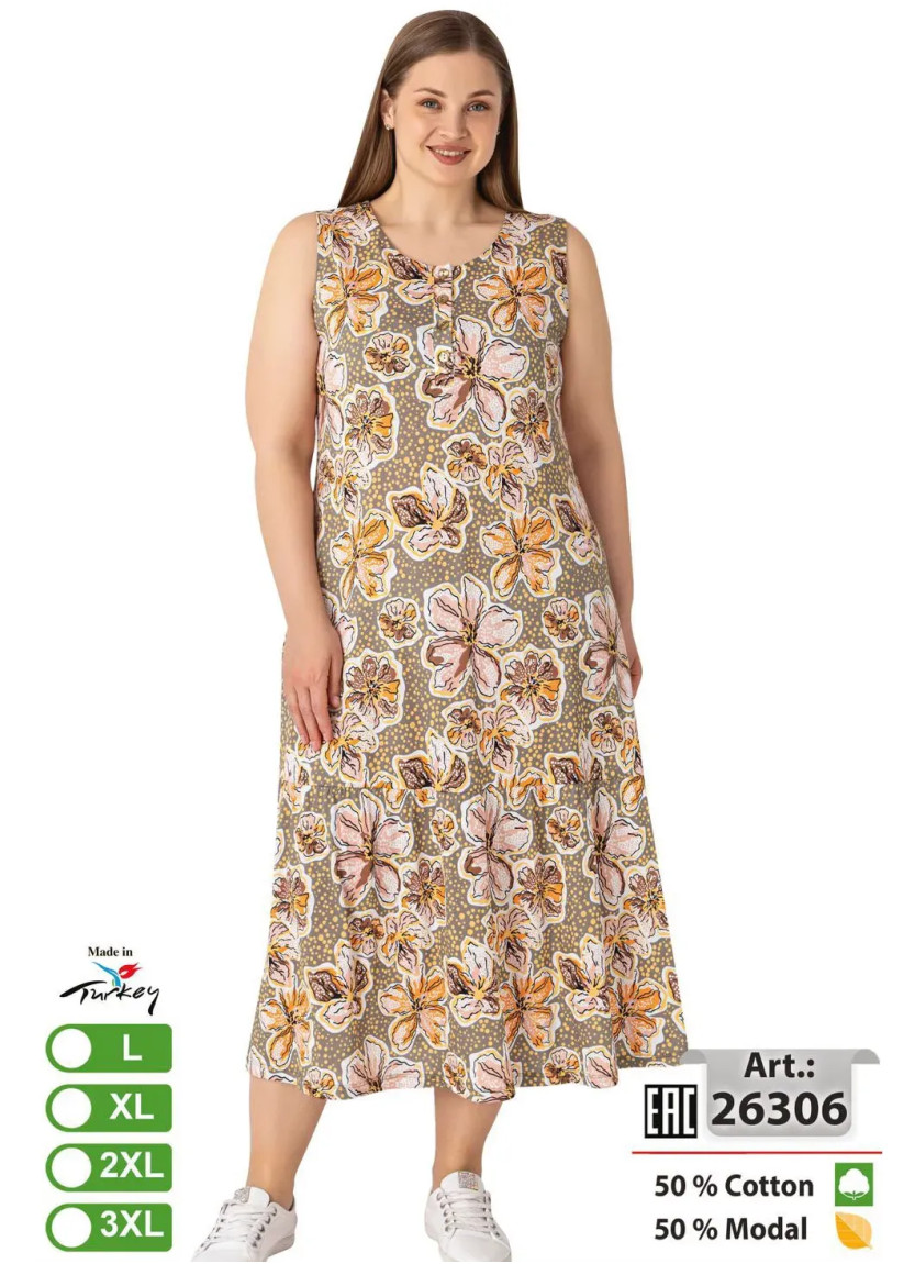intensive 26306 Modal Dress (L+XL+2XL+3XL) — Istanbul wholesale supplier