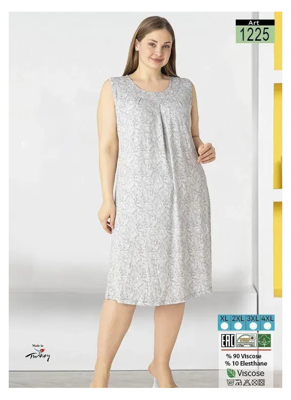 Ночная Сорочка Viscose (XL+2XL+3XL+4XL) LAGERTHA 1225 — прямые поставки из Турции