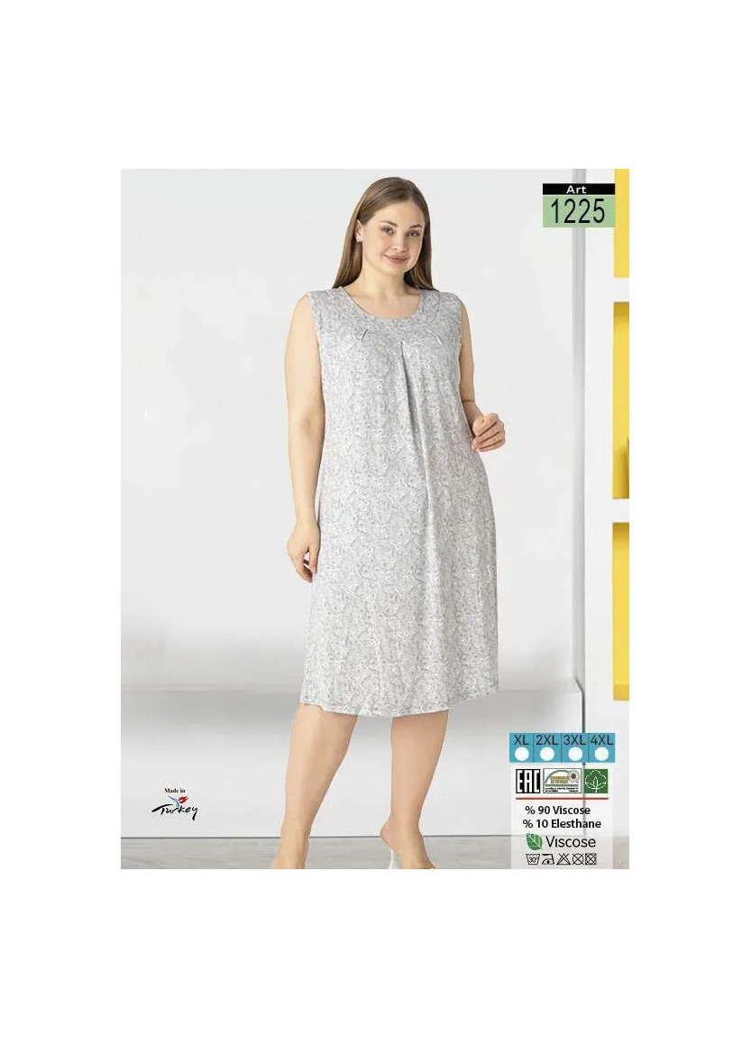 LAGERTHA 1225 Viscose Nightdress (XL+2XL+3XL+4XL) — Turkey wholesale collection
