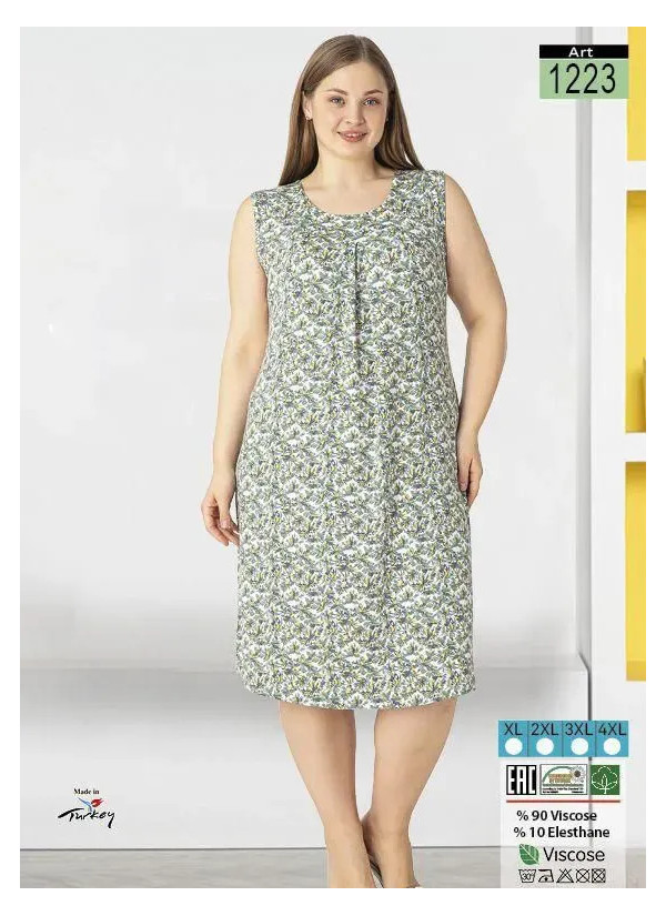 Ночная Сорочка Viscose (XL+2XL+3XL+4XL) LAGERTHA 1223 — купить оптом со Стамбула
