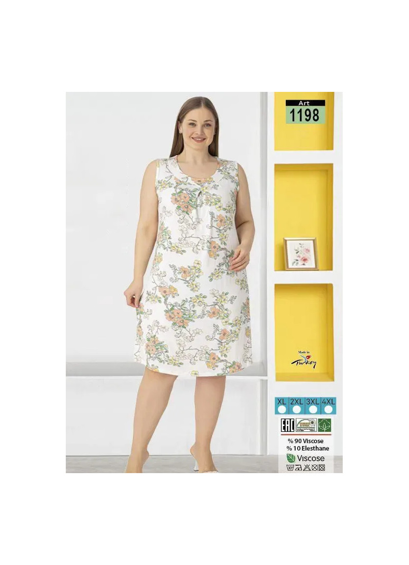 LAGERTHA 1198 Viscose Nightdress (XL+2XL+3XL+4XL) — wholesale for boutiques