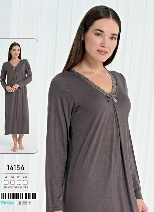 Caroline 14154 Viscose Nightdress (XL+2XL+3XL+4XL) — wholesale for boutiques
