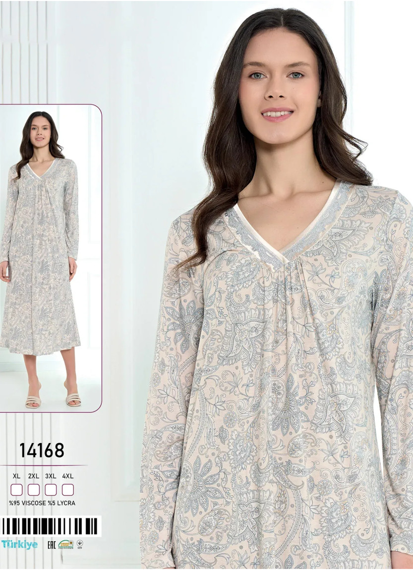 Caroline 14168 Viscose Nightdress (XL+2XL+3XL+4XL) — wholesale for boutiques