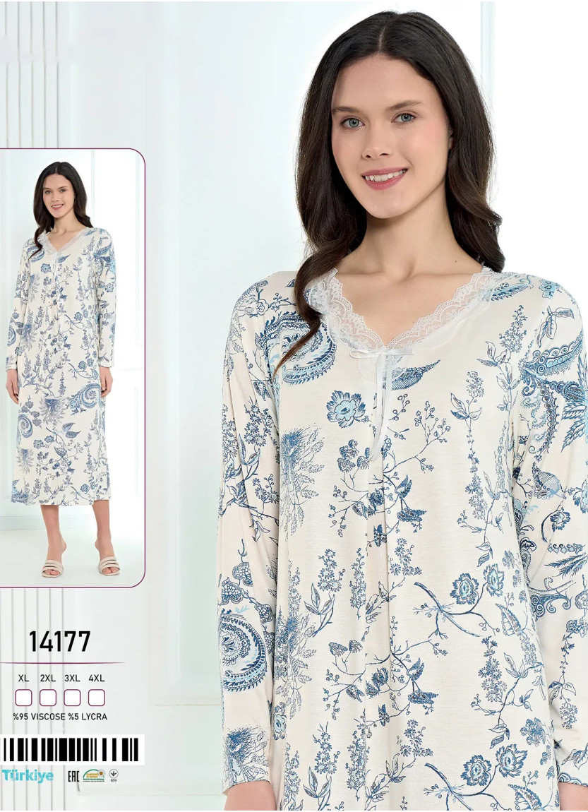 Caroline 14177 Viscose Nightdress (XL+2XL+3XL+4XL) — wholesale for boutiques