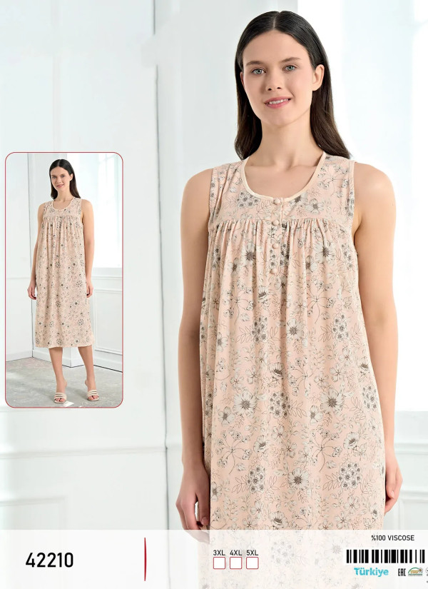 Caroline 42210 Viscose Tunic (3XL+4XL+5XL) — Turkish factory wholesale