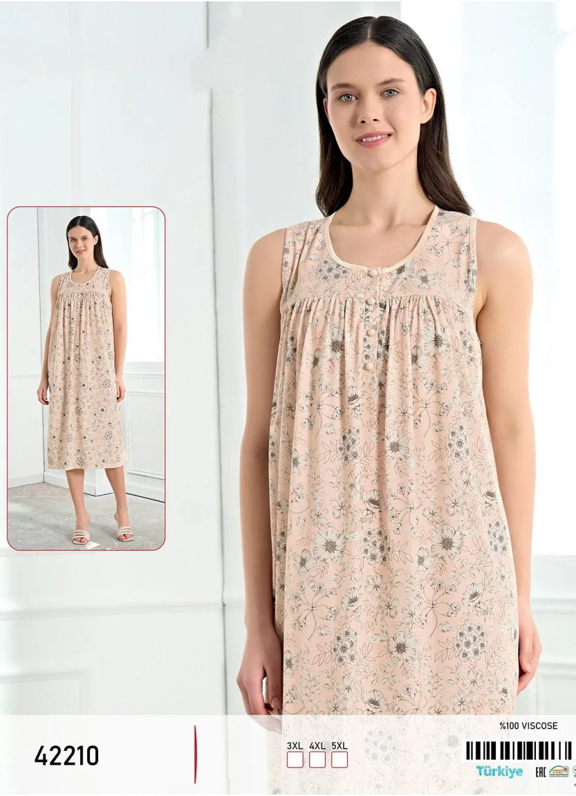 Caroline 42210 Viscose Tunic (3XL+4XL+5XL) — Turkish factory wholesale