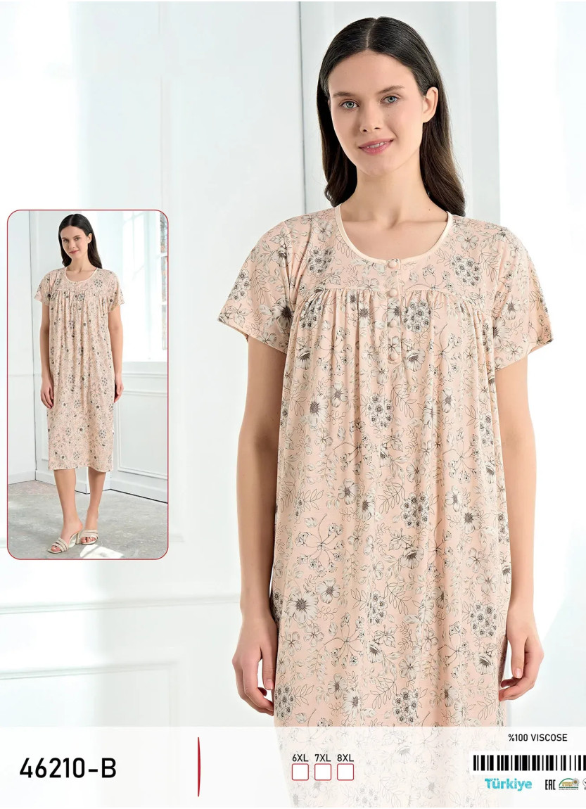 Ночная Сорочка Вискоза (6XL+7XL+8XL) viola mood 46210-B Caroline 46210-B — купить оптом со Стамбула