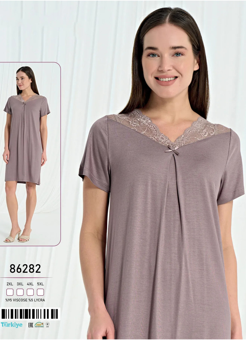 Ночная Сорочка Вискоза (2XL+3XL+4XL+5XL) Caroline 86282 — прямые поставки из Турции