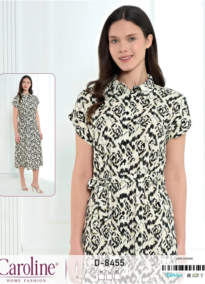 Платье на Пуговицах Вискоза (M+L+XL) Caroline D-8455 — фабричная коллекция оптом