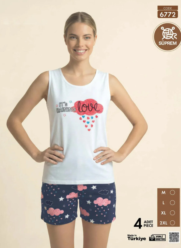 Pijamo 6772 Shorts Homewear Set (M+L+XL+2XL) — Istanbul wholesale supplier