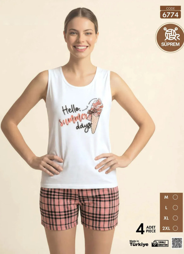 Pijamo 6774 Shorts Homewear Set (M+L+XL+2XL) — wholesale for boutiques