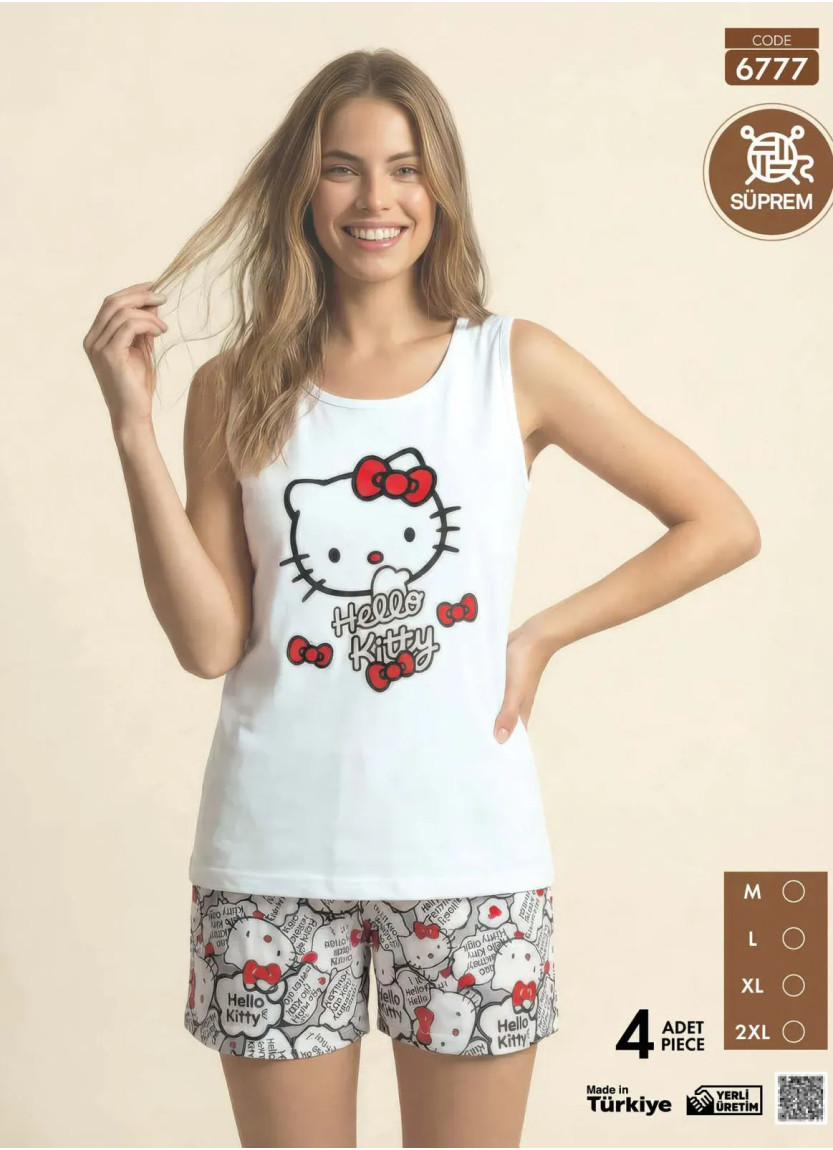 Pijamo 6777 Shorts Homewear Set (M+L+XL+2XL) — Turkish factory wholesale