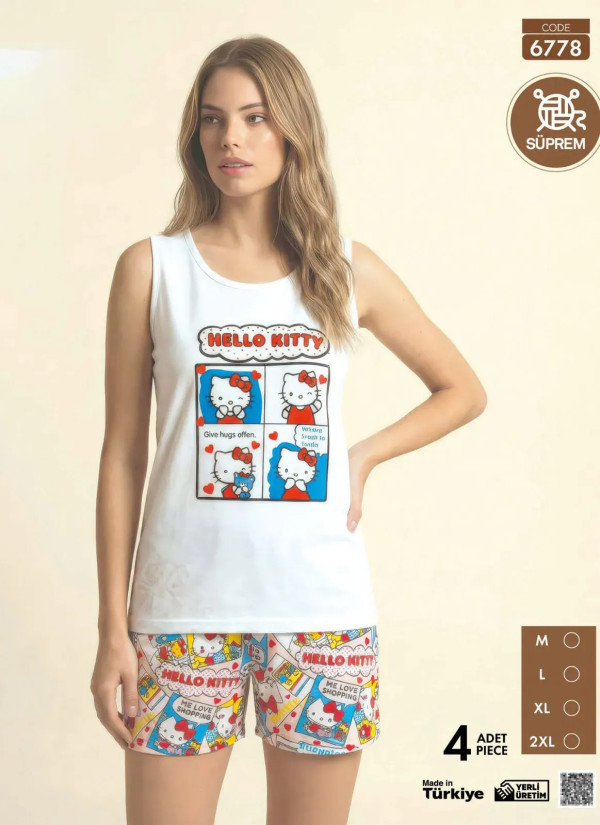 Pijamo 6778 Shorts Homewear Set (M+L+XL+2XL) — Istanbul wholesale supplier