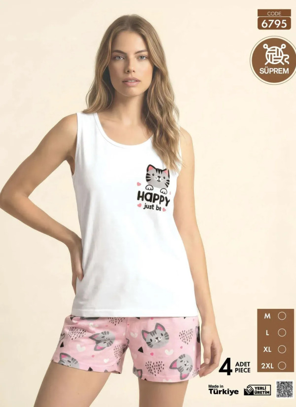 Pijamo 6795 Shorts Homewear Set (M+L+XL+2XL) — Istanbul wholesale supplier