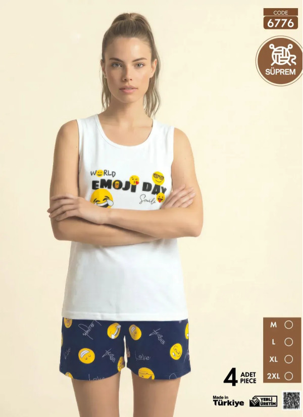 Pijamo 6776 Shorts Homewear Set (M+L+XL+2XL) — Turkey wholesale collection