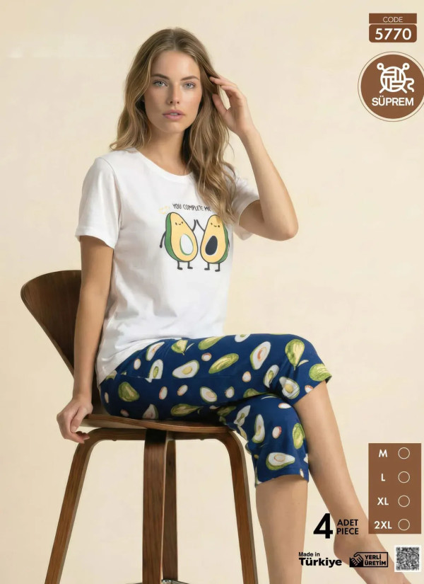 Pijamo 5770 Capri Homewear Set (M+L+XL+2XL) — Turkey wholesale collection