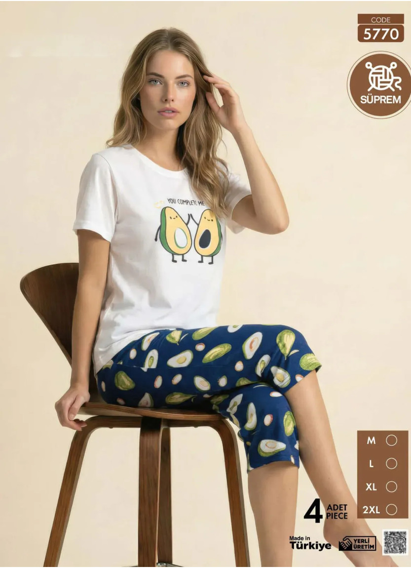 Pijamo 5770 Capri Homewear Set (M+L+XL+2XL) — Turkey wholesale collection
