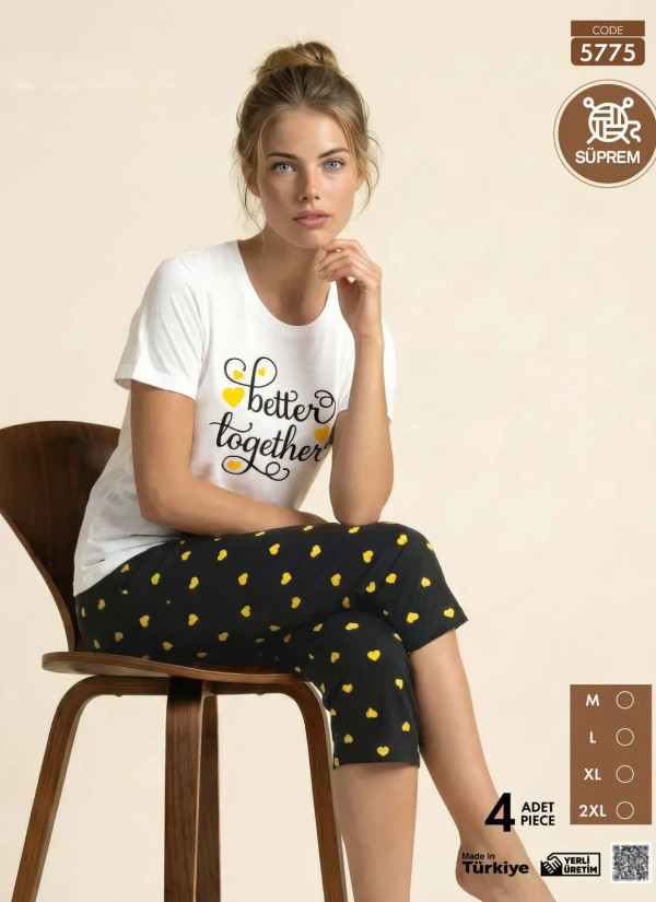 Pijamo 5775 Capri Homewear Set (M+L+XL+2XL) — Turkish factory wholesale